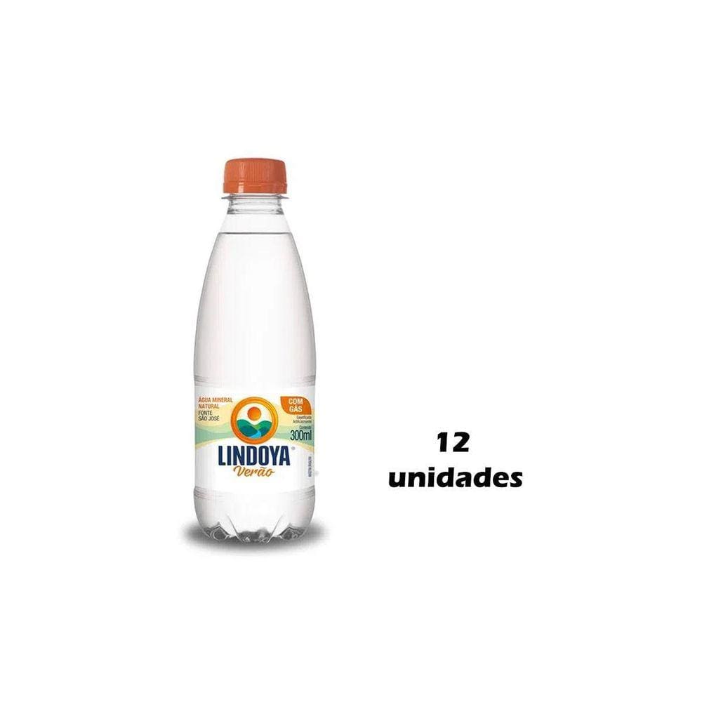 Água Mineral Lindoya C Gás 300Ml Kit 12