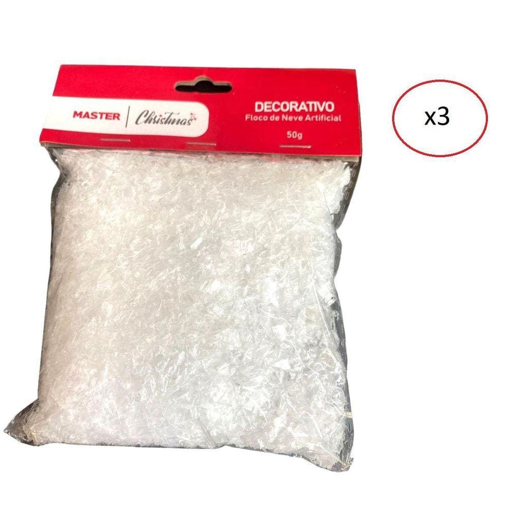 Floco De Neve Artificial Decorativo 150g Branco