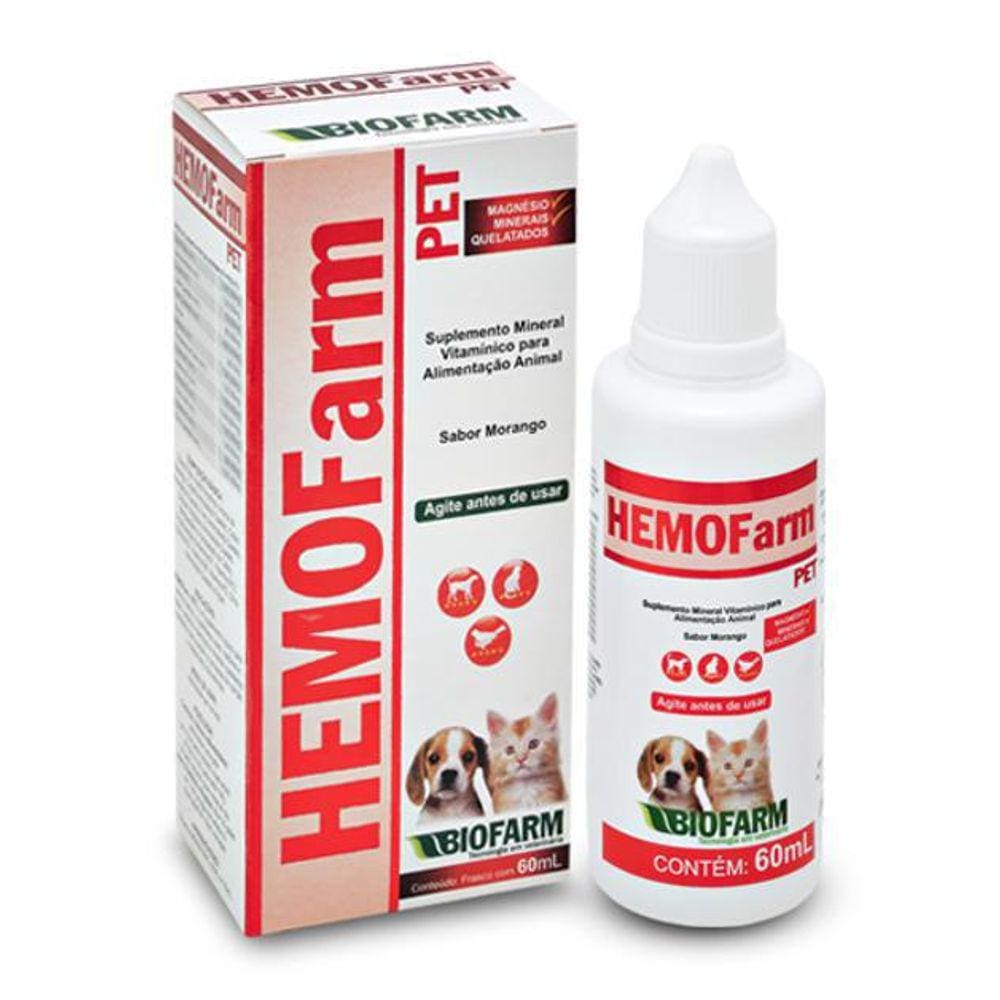 Suplemento Vitaminico E Mineral Hemofarm Pet 60 Ml
