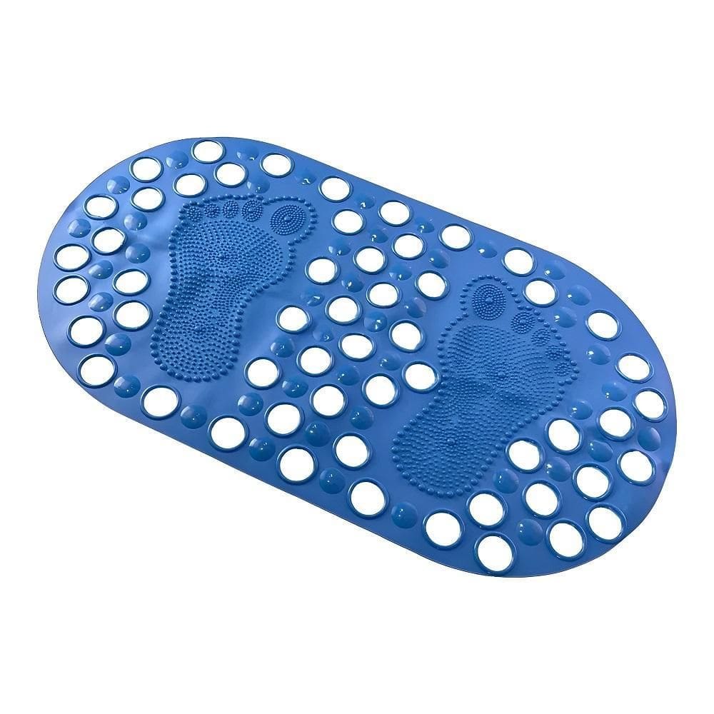 Tapete Para Banheiro Antiderrapante Pé Azul