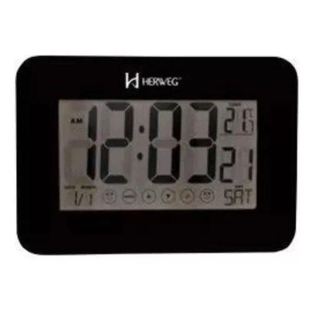 Relógio Despertador Digital Touch Herweg 2983-034 - Preto