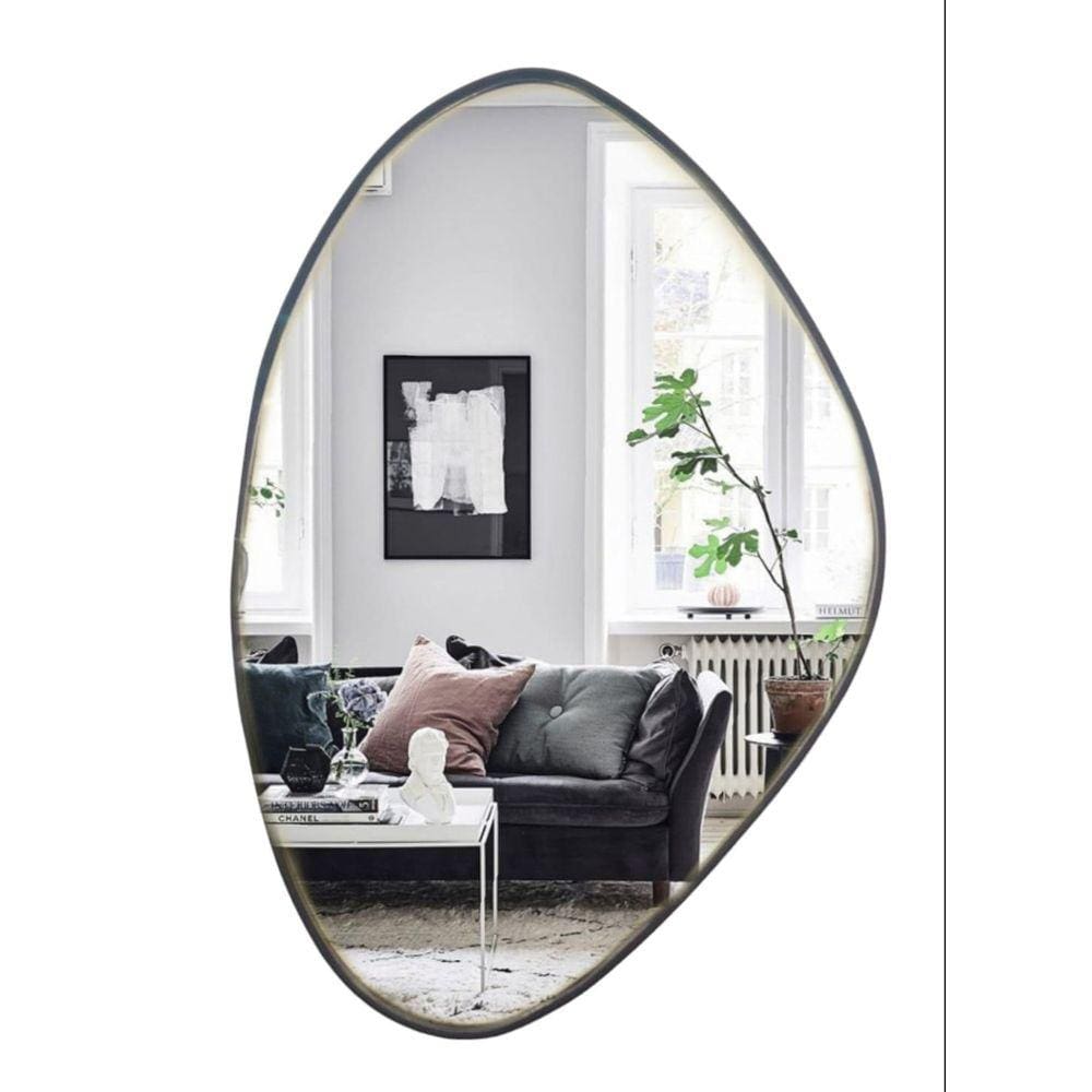 Espelho Orgânico 40x60cm - Couro Ecológico - Decoração