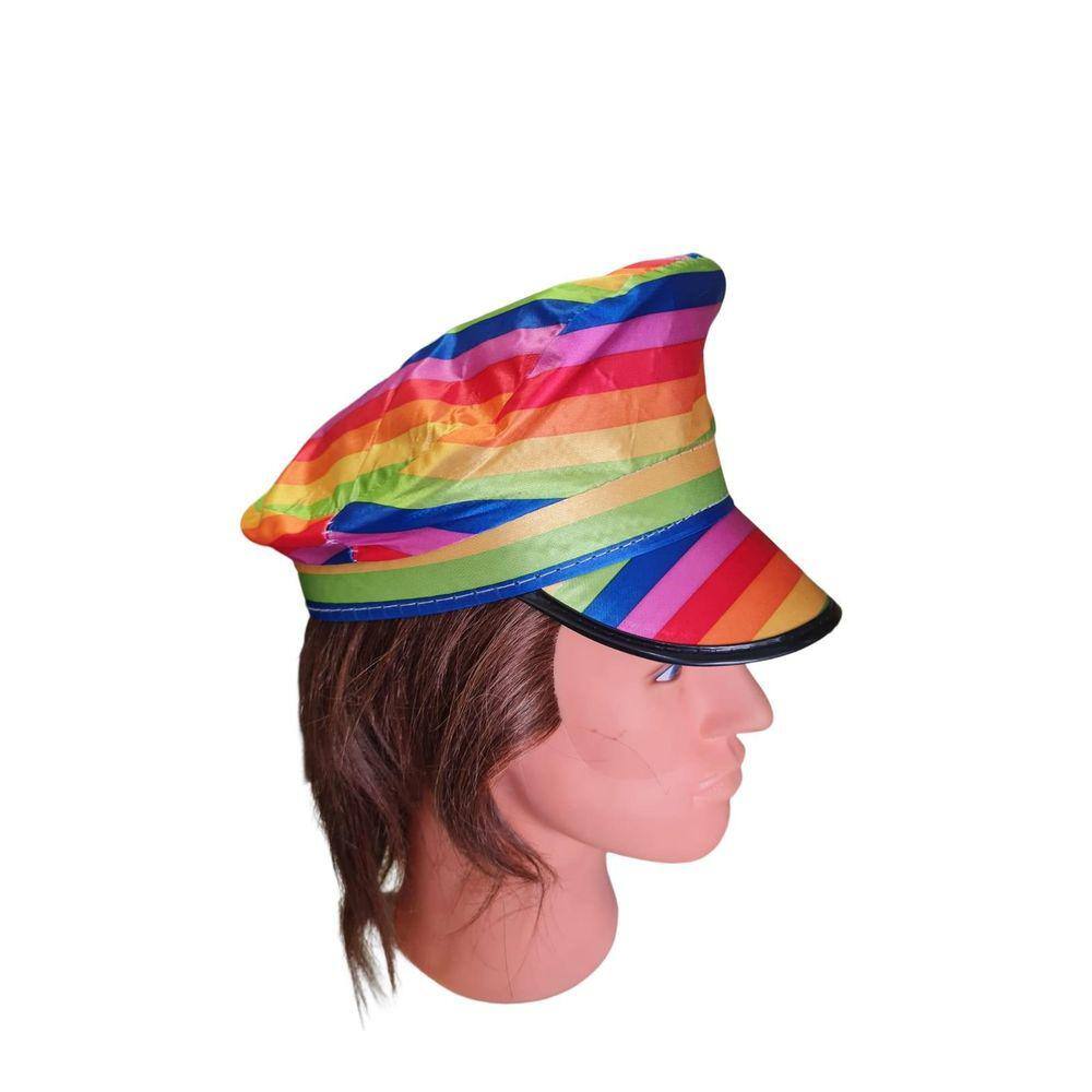 Acessório Quepe Boina Lgbt Arco Íris Listrado Adulto