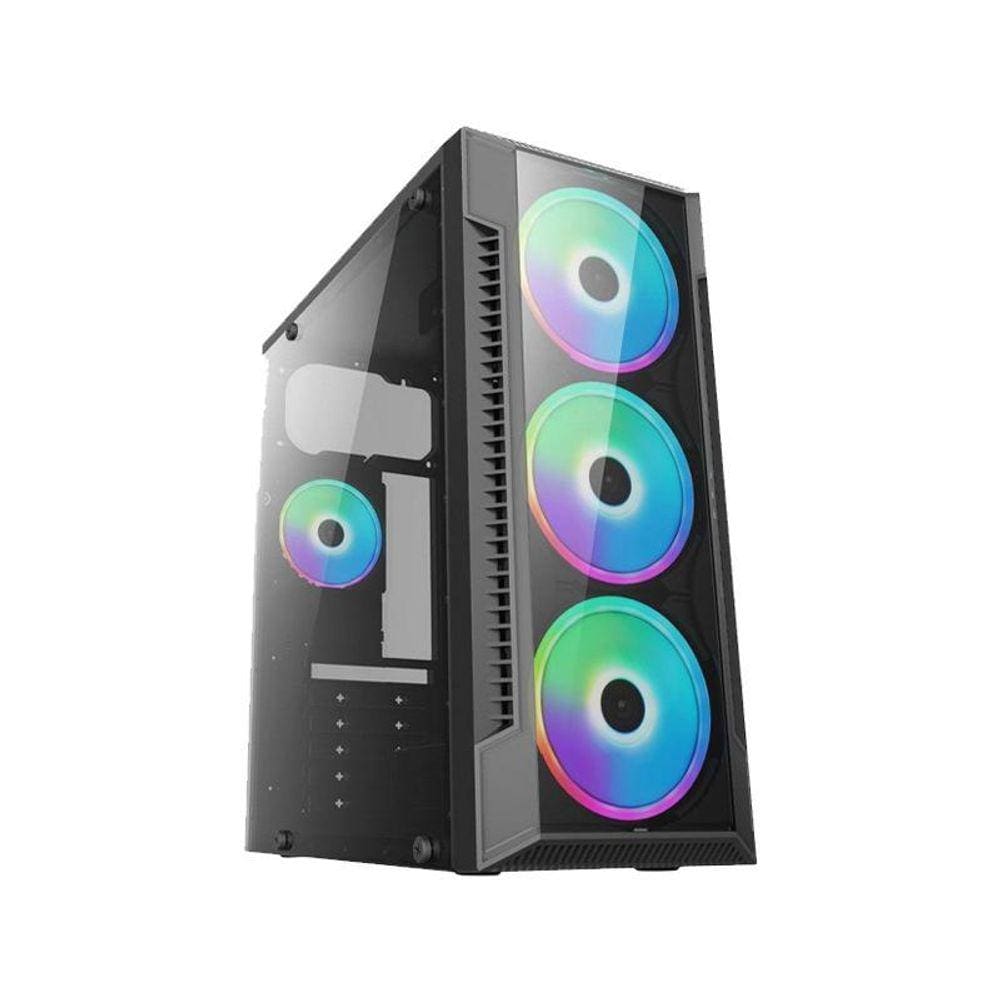 Gabinete Gamer Bpc-C3147 Black Com Lateral De Vidro