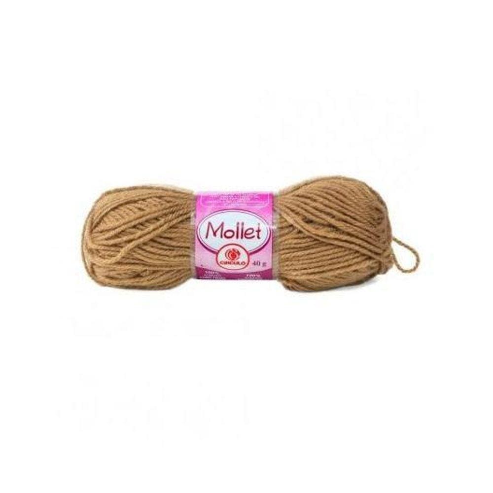 Lã Mollet Marrom Canela - Ideal para dread, twist e rasta