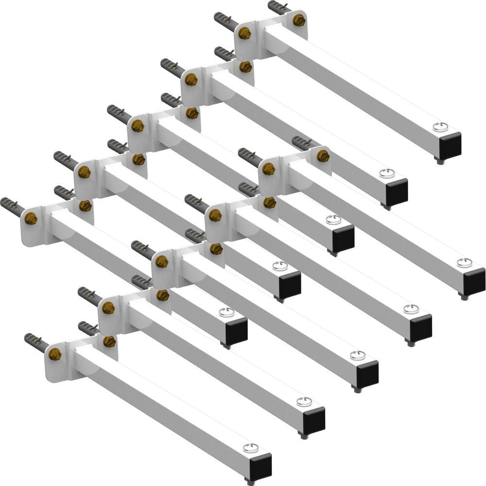 10 SUPORTES REFLETOR BASE RETA BRAÇO 70 cm 10 Cjts