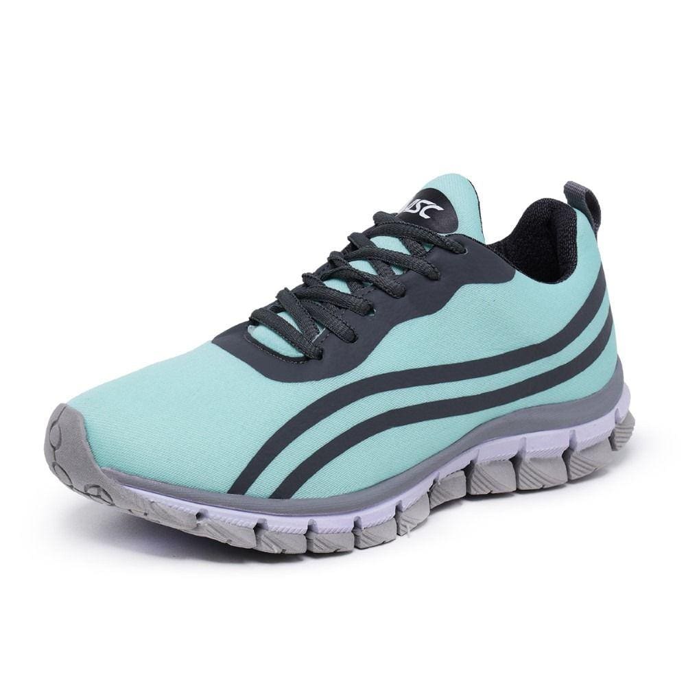 Tenis Caminhada Esportivo Asc Poliester Com Cadarço Cano Curto Palmilha EVA Super Macio Academia