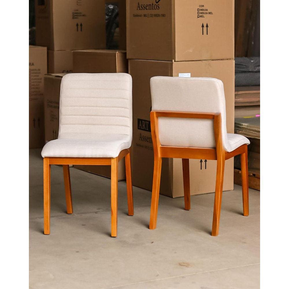 Cadeiras para Mesa de Jantar Estofada - Petra - Art Salas