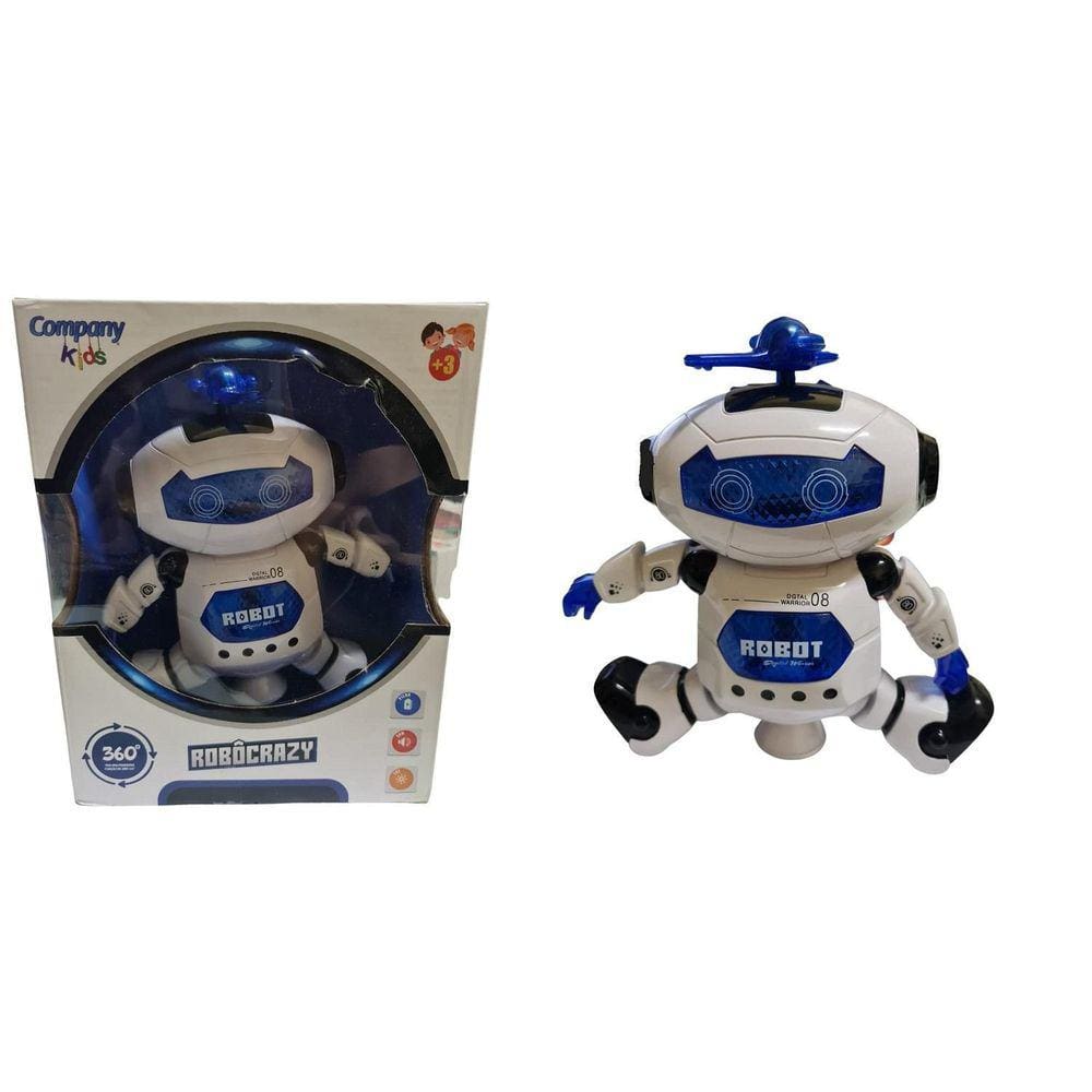 Brinquedo Robô Crazy Infantil Com Luzes Movimento E Som