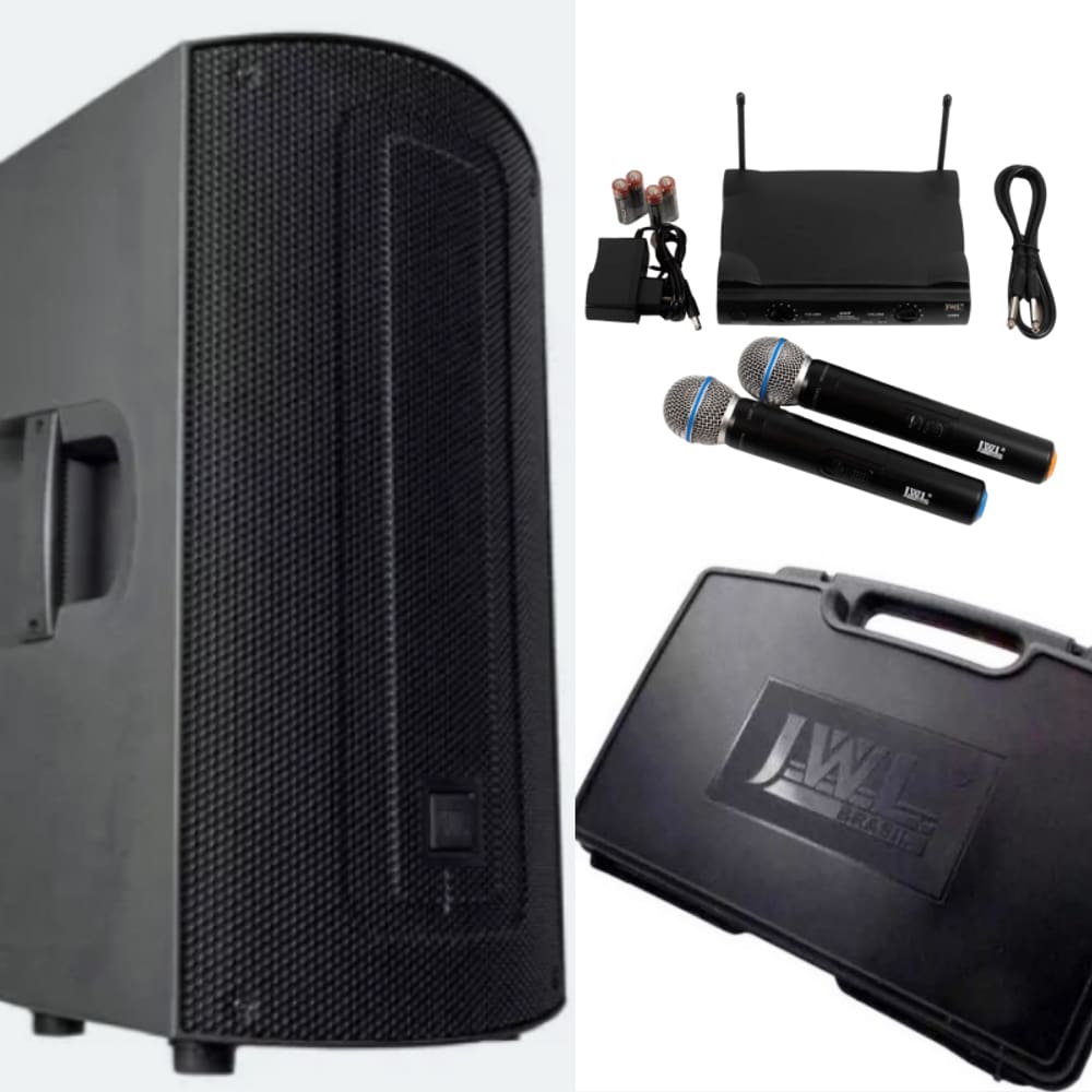 Caixa de Som JBL Max 15 Ativa Bluetooth + 2 Microfones s/fio