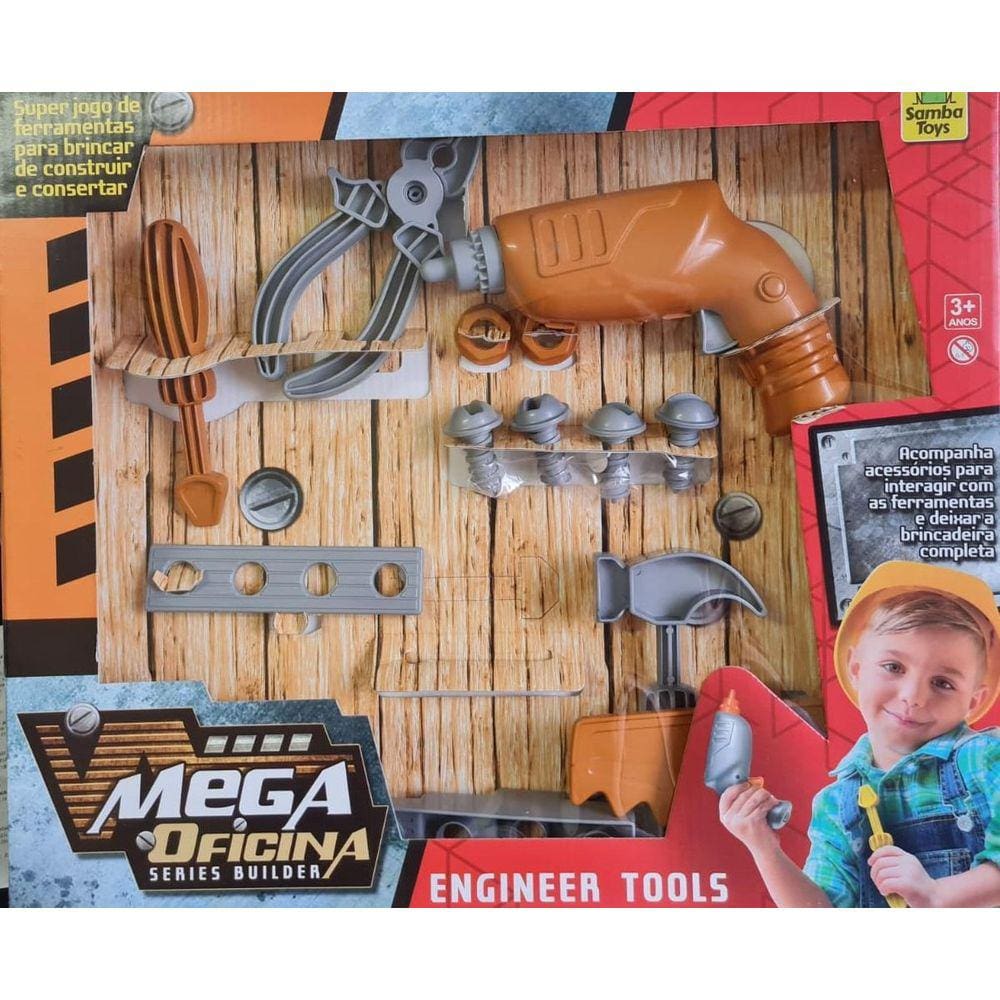 Kit Ferramentas Infantil Oficina Mega Oficina Educativa