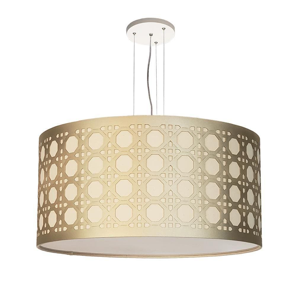Luminária De Teto Pendente Palha 50X25 Bronze