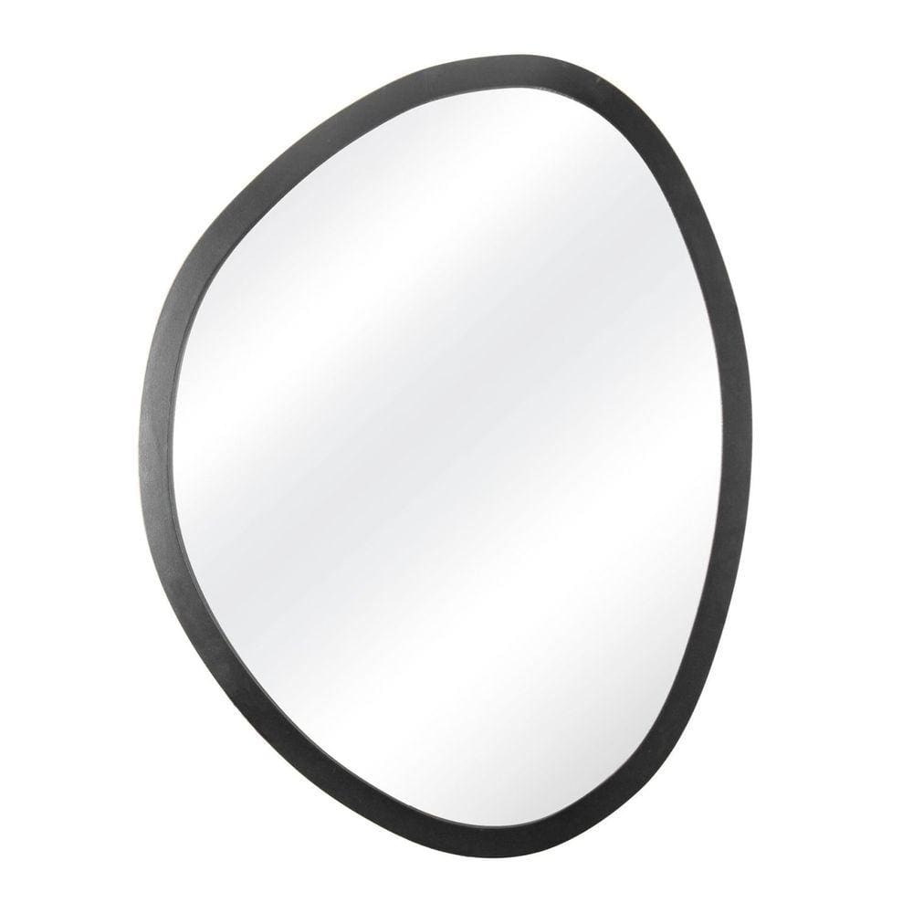 Espelho Decorativo Emoldurado Orgânico 50cx35cm E2G Design Preto