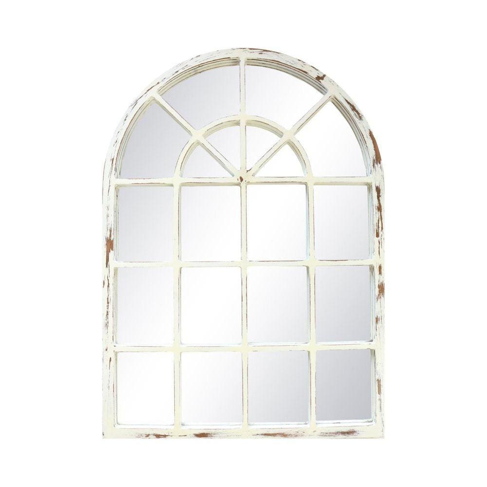 Espelho Emoldurado Vitral Patina 83x64cm Capela Branco