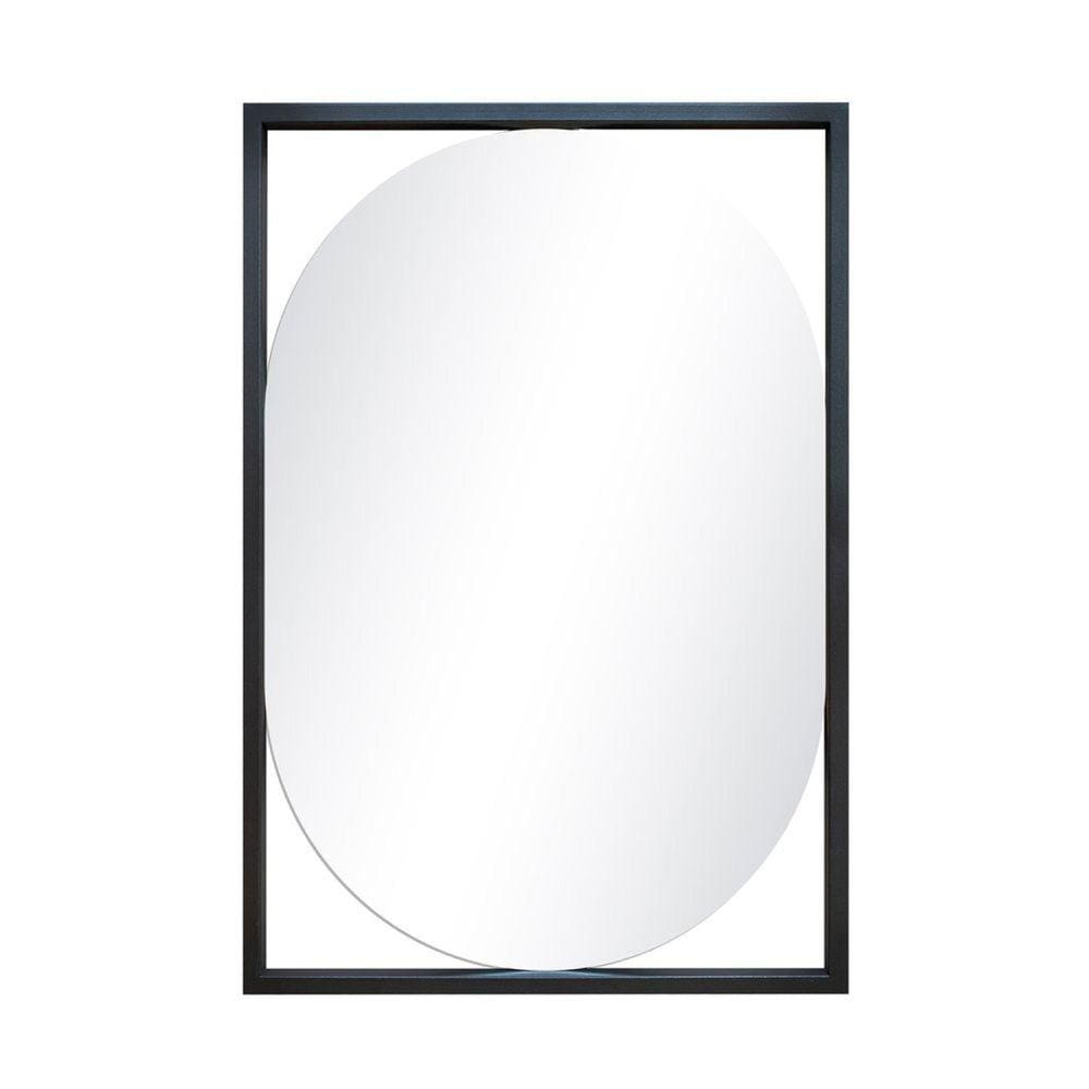 Espelho Decorativo Float 63x43cm Oblongo Preto
