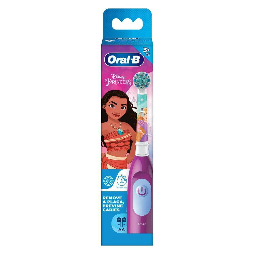 Escova Elétrica Oral-B Disney Princess + 2 Pilhas AA