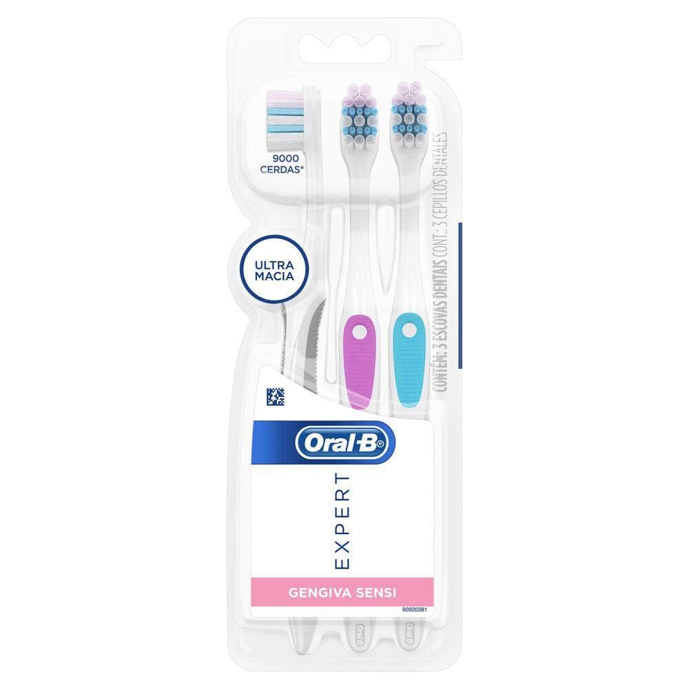 Escova Dental Oral-B Expert Gengiva Sensi 3 Unidades