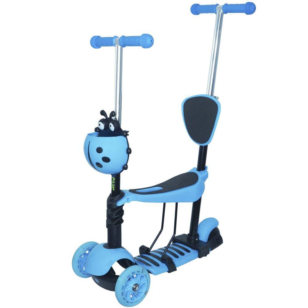 Patinete Infantil 3 Rodas 3x1 Scooter Cadeirinha Assento Empurrador Triciclo Importway BW-048