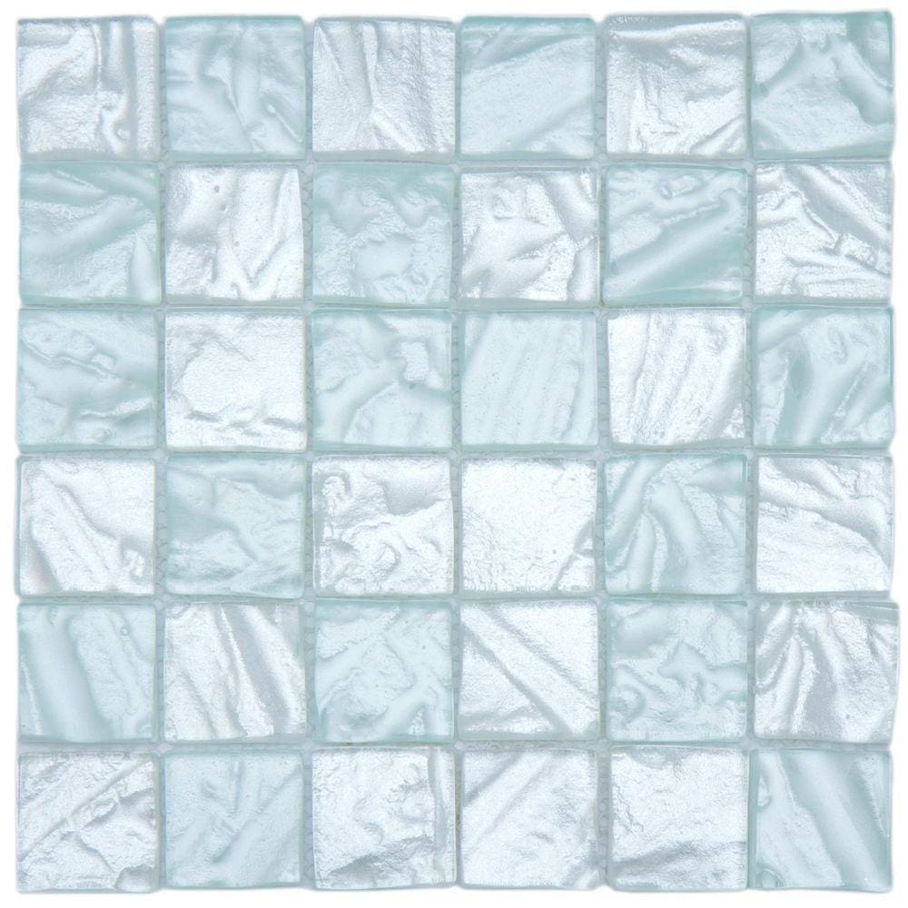 Pastilha de Vidro Junsui 30 x 30cm Verde/Branco