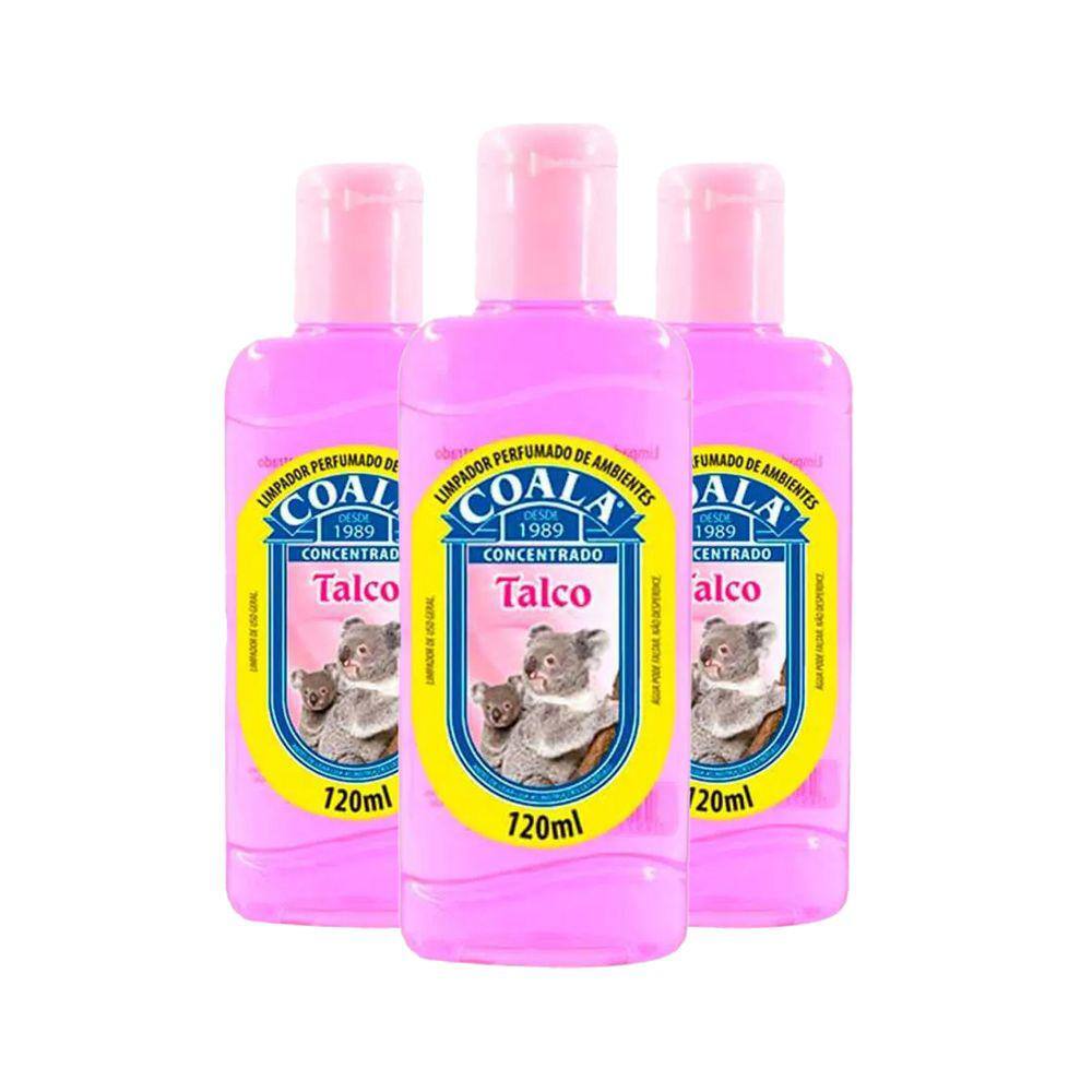 Coala Limpador Perfumado Talco 120 Ml- 3 Unidades