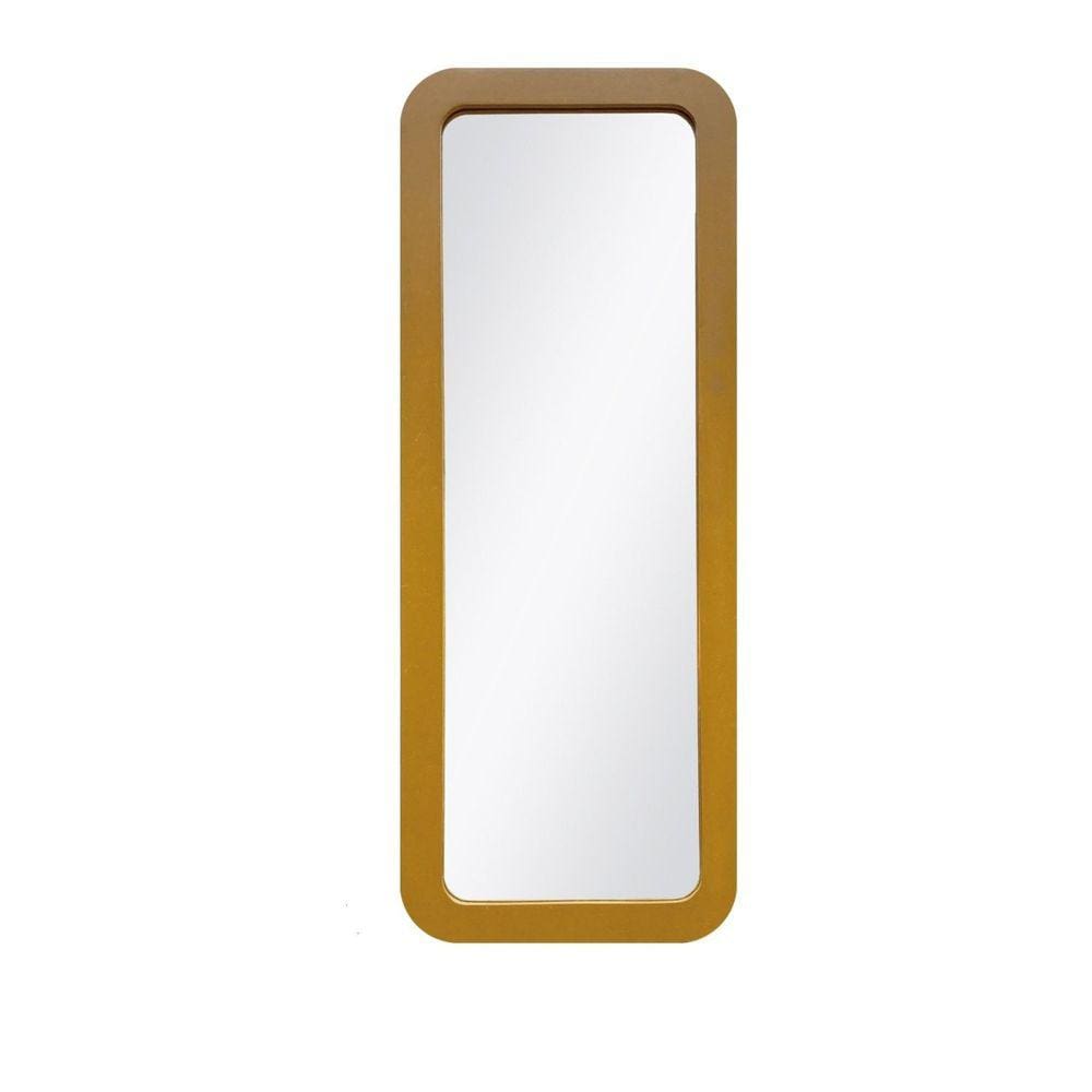 Espelho Emoldurado Polí 65x25cm Retangular Freijó