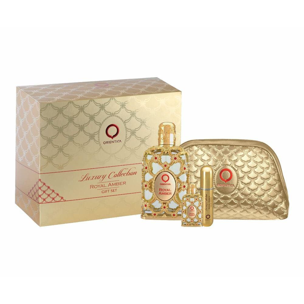 Conjunto de 4 peças Perfume Orientica Royal Amber para unissex
