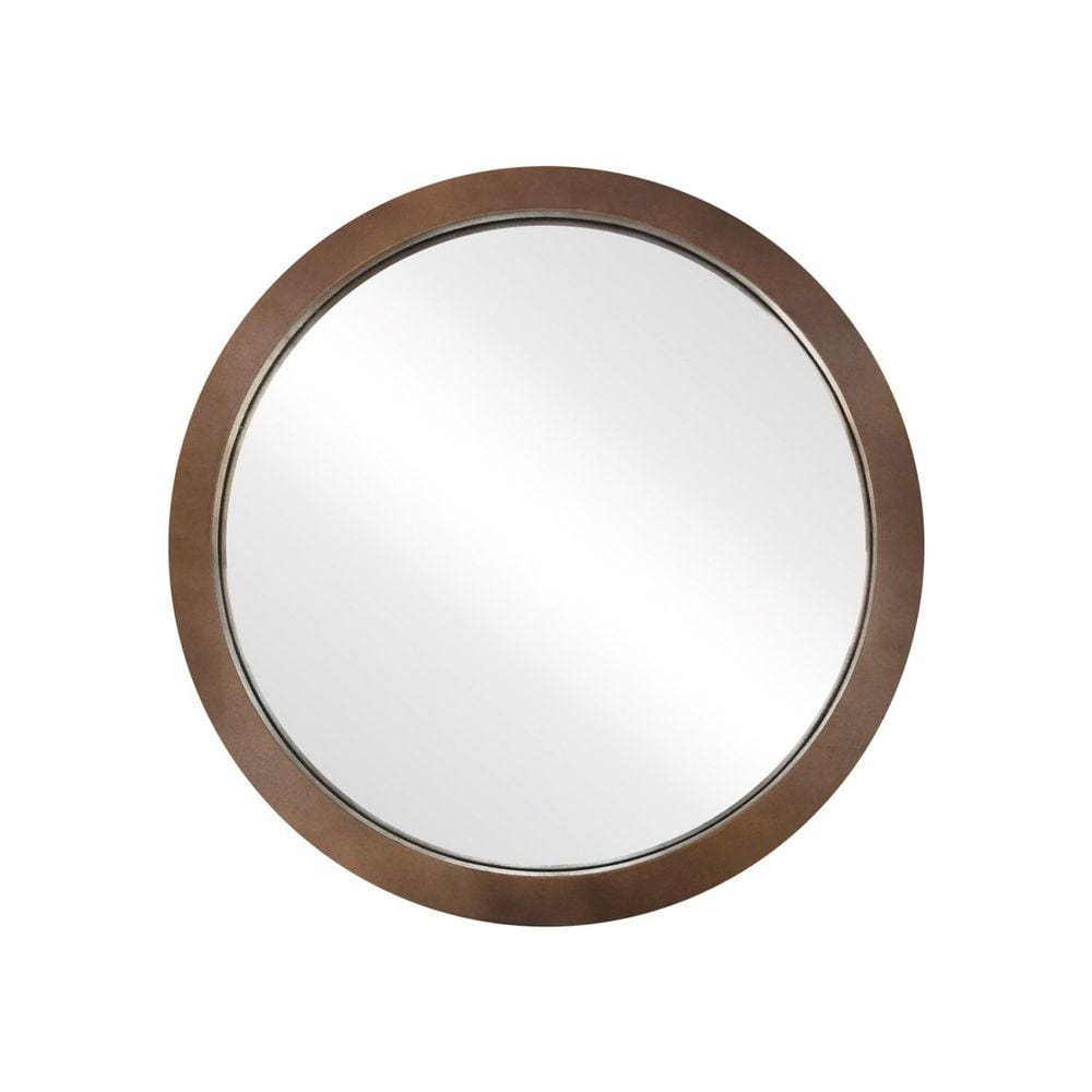 Espelho Emoldurado 38cm Redondo Sandy Freijó