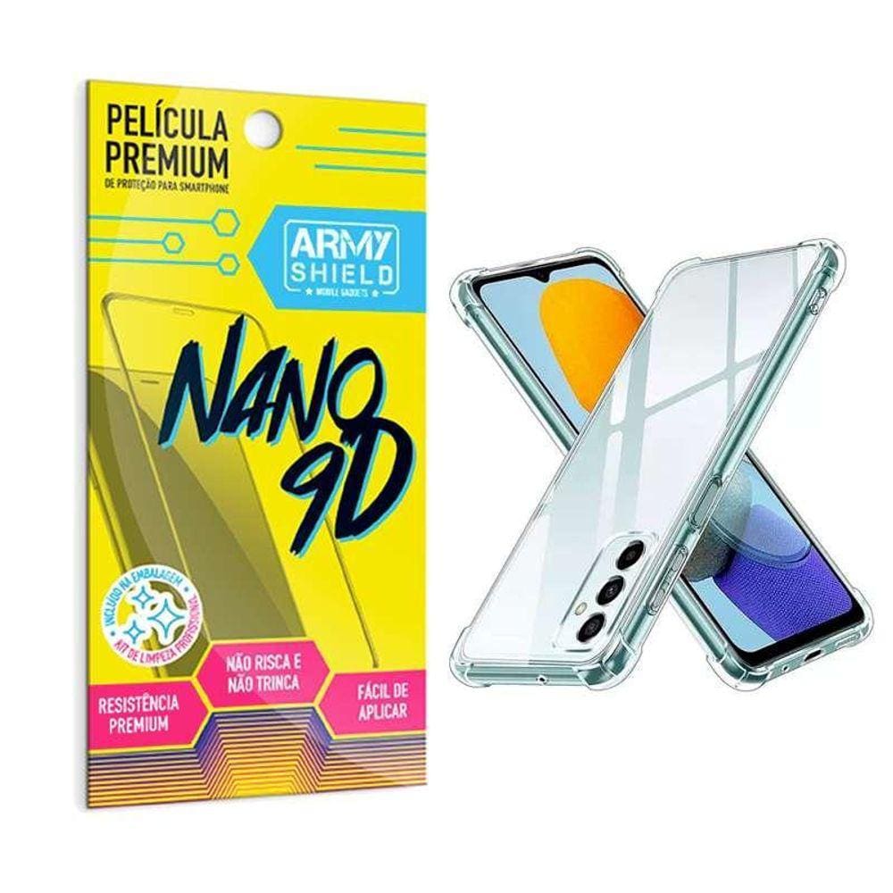 Kit Capinha Anti Shock Samsung A24 + Película Cerâmica 9D