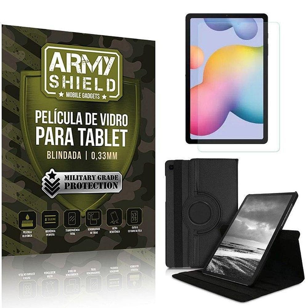 Capa Giratória + Película De Vidro Galaxy Tab S6 Lite 10.4`