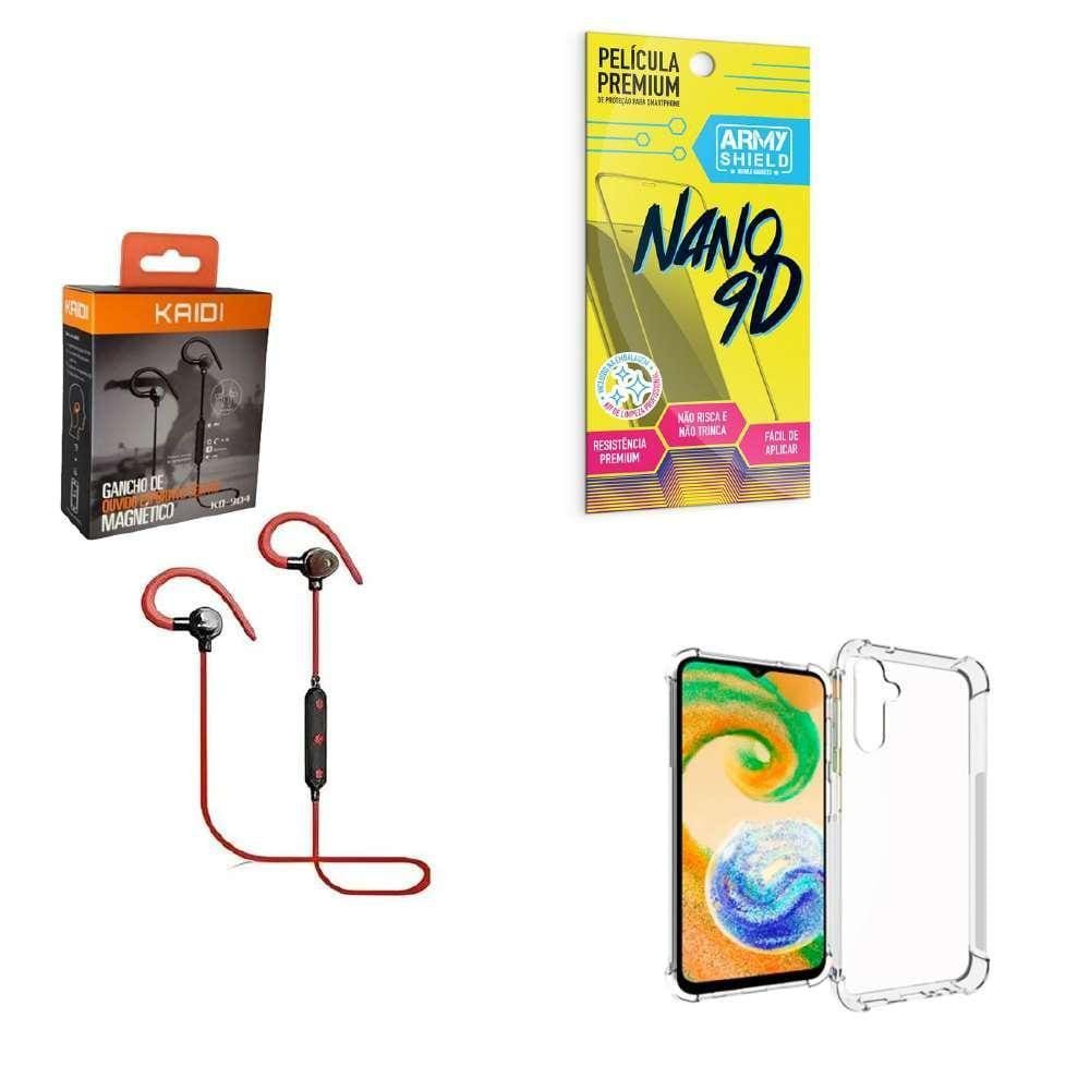 Kit Capinha Samsung A14 Fone Bluetooth E Película 9D