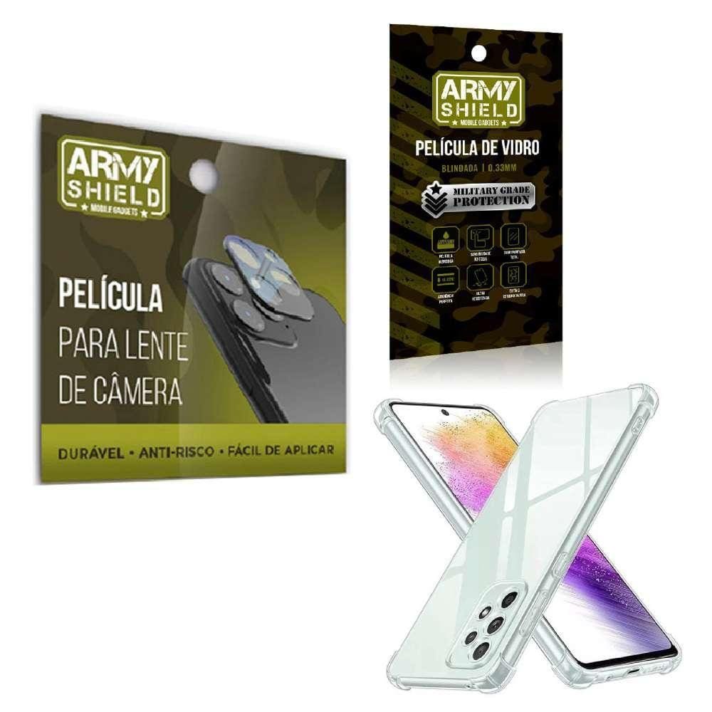 Película De Câmera E Tela Samsung A73 E Capinha Anti Shock