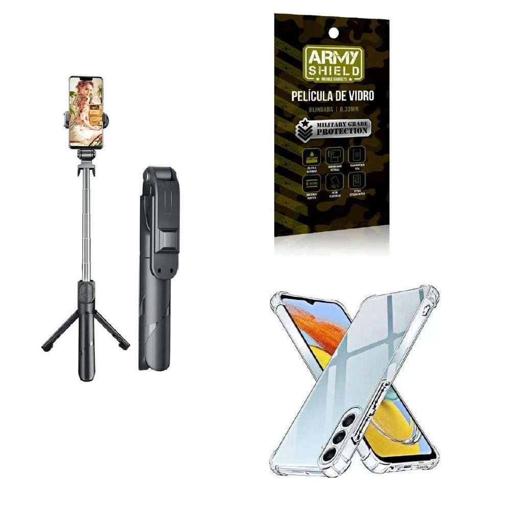 Kit Tripé De Selfie + Capinha Samsung M54 + Película 3D