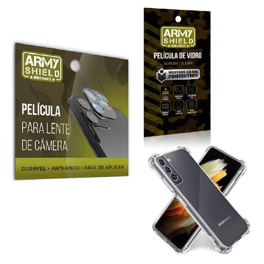 Película De Câmera E Tela Samsung S21 E Capinha Anti Shock