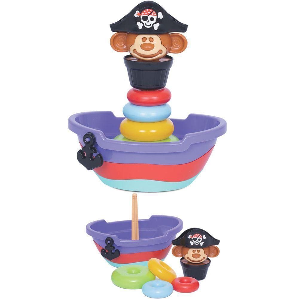 Empilha Baby Pirata - Brinquedo Para Bebês Acima De 5 Meses