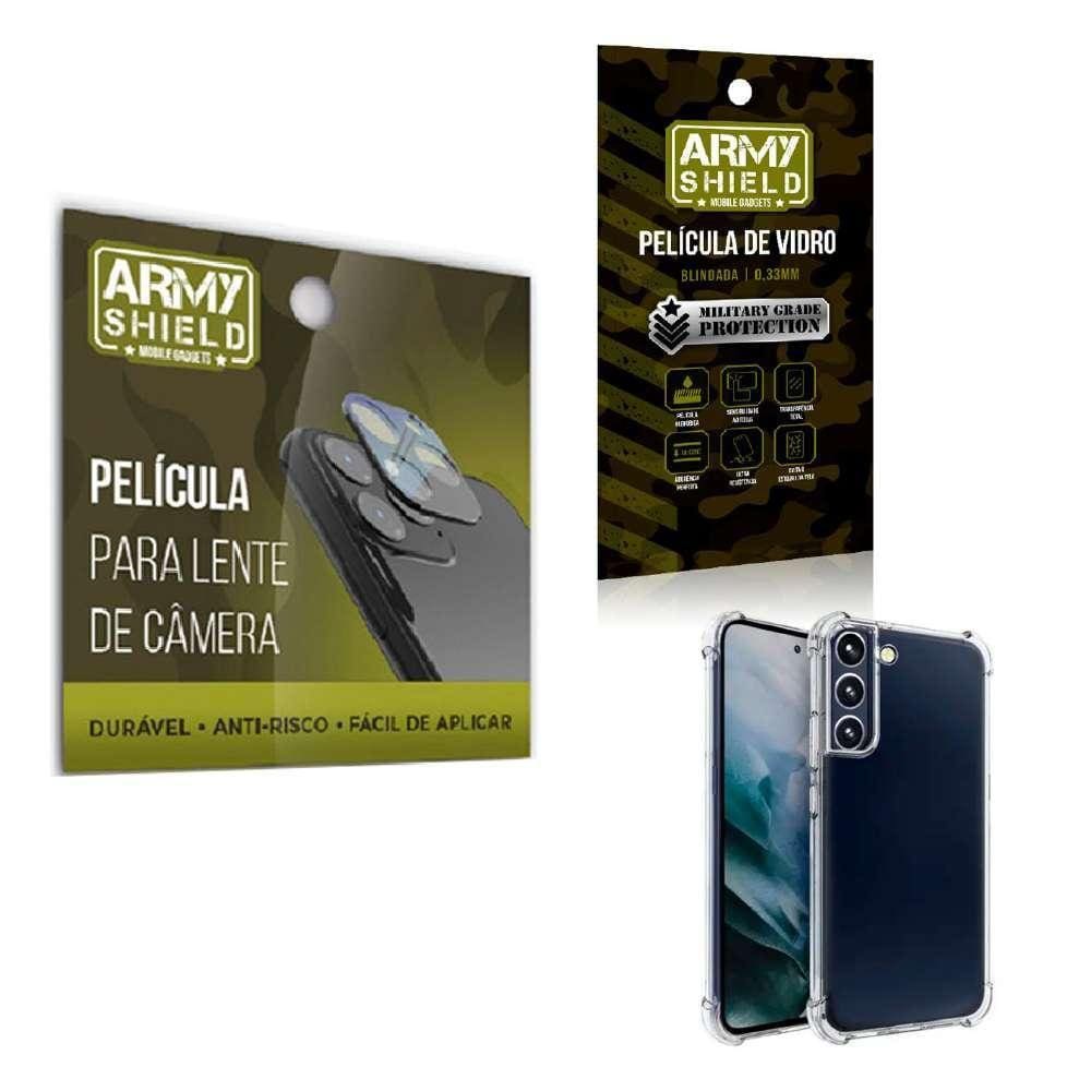 Película De Câmera E Tela Samsung S23 E Capinha Anti Shock