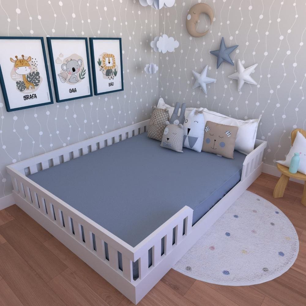 Cama Infantil Montessoriana Casal Cori Yescasa Branco
