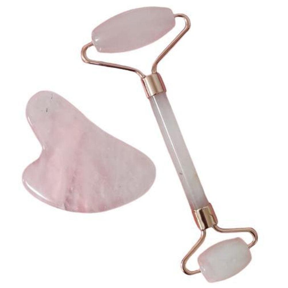 Massageador Facial Quartzo Rosa Beleza e Relaxamento