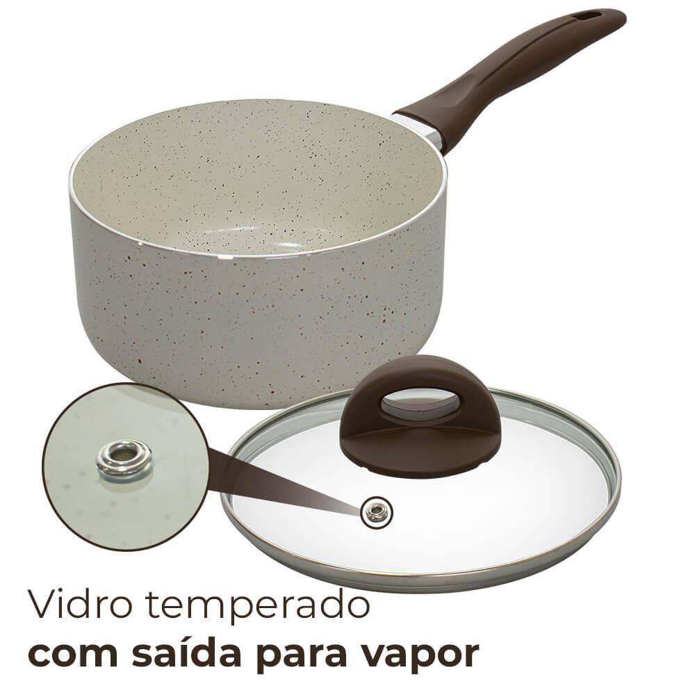 Jogo de Panelas Antiaderente Ceramic Life Smart | Extra