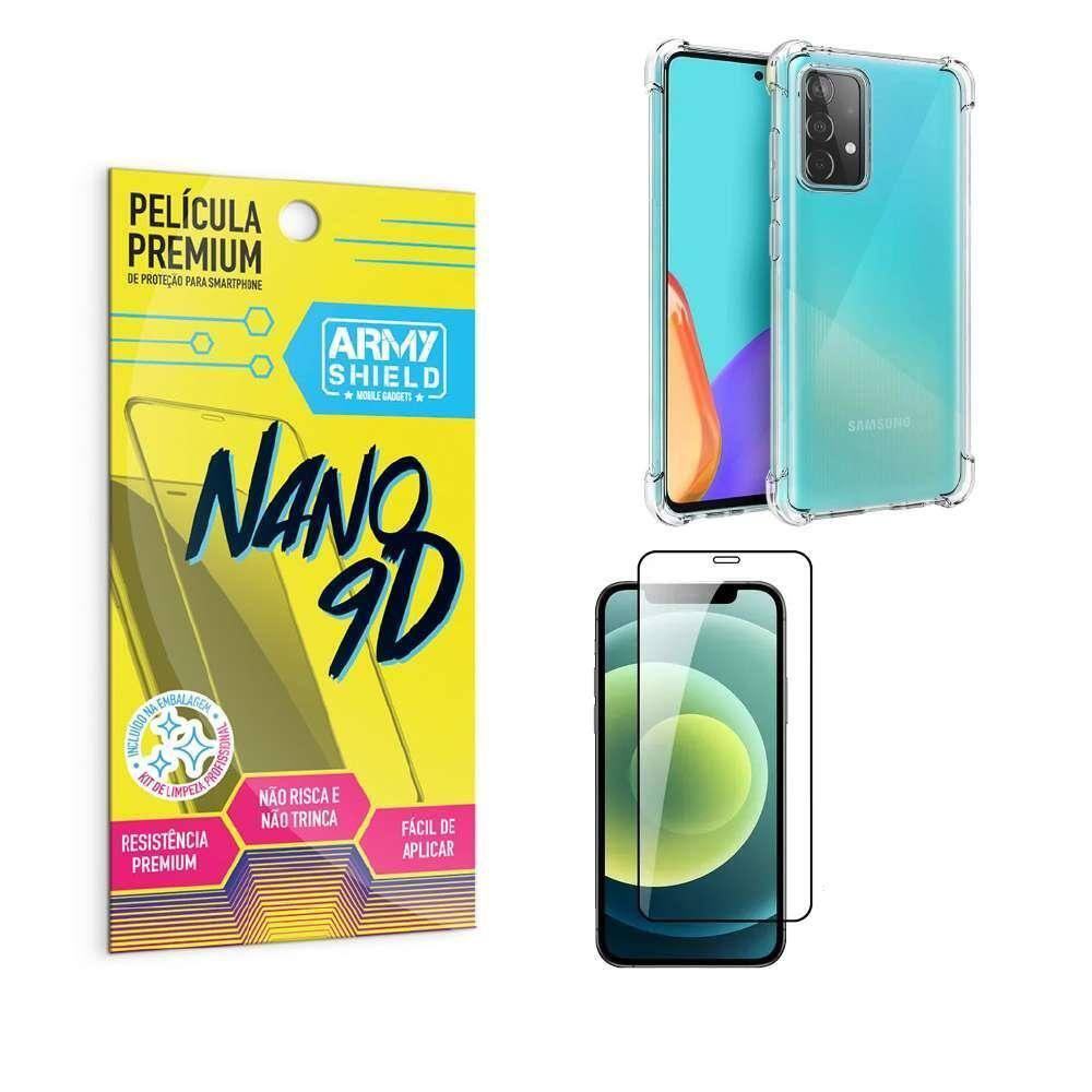 Capa Samsung A52 Anti Shock + Película Nano Cerâmica 9D