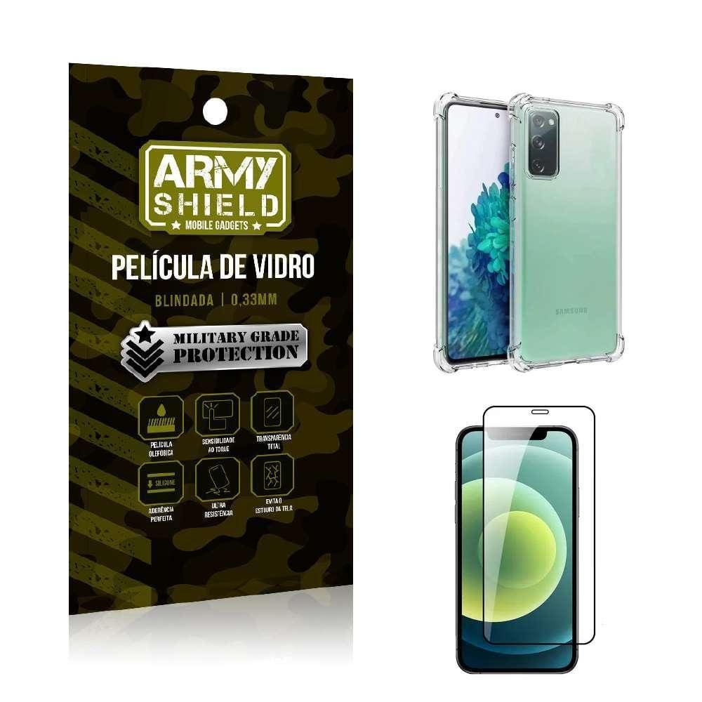 Capa Capinha Samsung S20 Anti Shock + Película De Vidro 3D