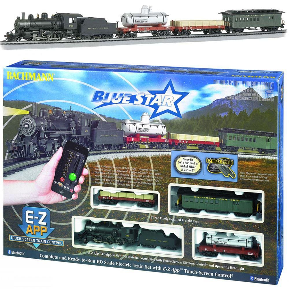 Ferrorama Com Trem Trilhos Bachmann Blue Star Set/E-Z  1/87