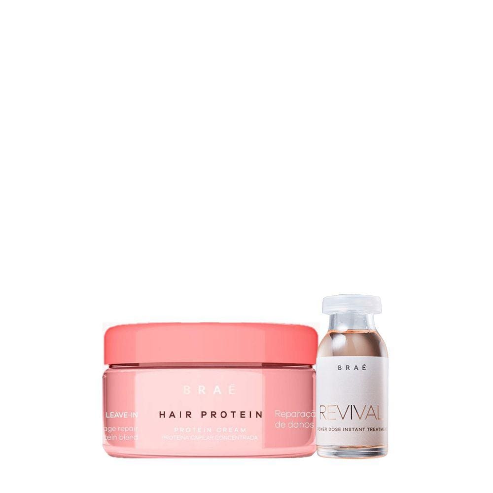 Kit Braé Hair Protein e Revival Ampola de Tratamento (2 produtos)