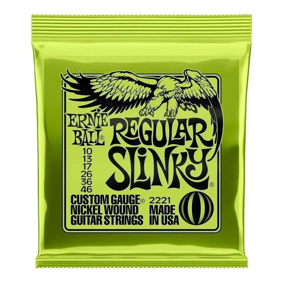 Encordoamento 010"-046" P-guitarra Regular Slink Niquel Ernie Ball P02221