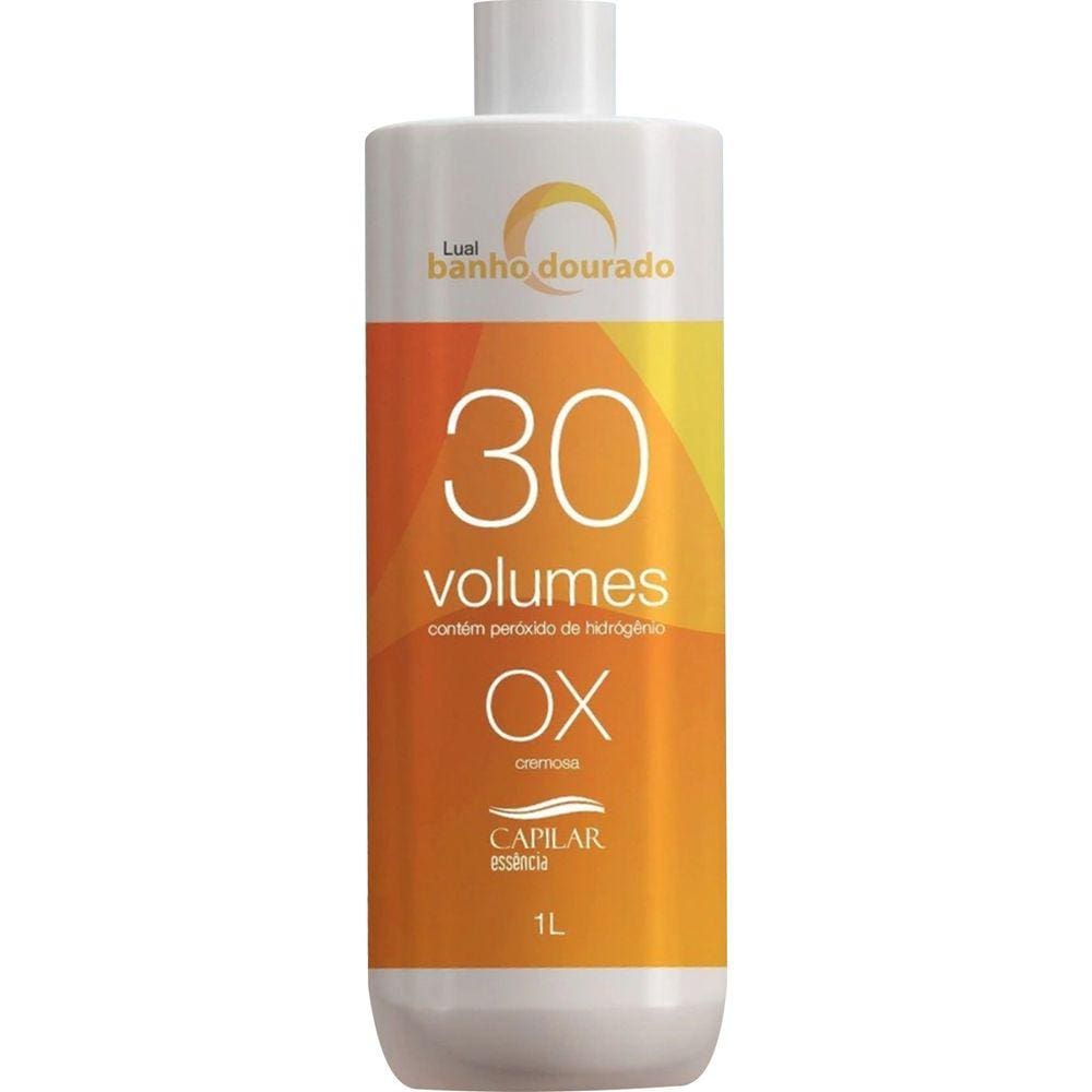 Ox Cremosa 30 Volumes Lual Banho Dourado 1Lt - CAPILAR ESSÊNCIA