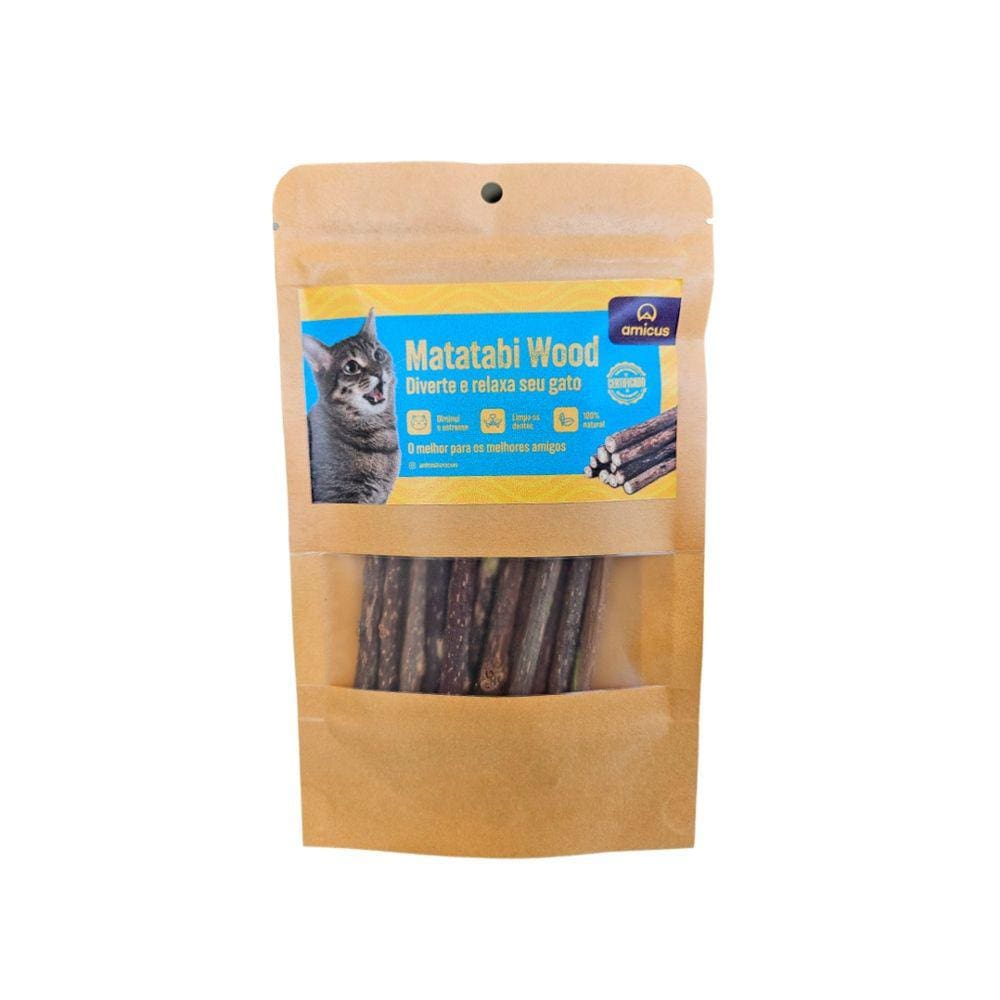 Palitos de Mastigar Matatabi Wood Amicus 12 Uni para Gatos