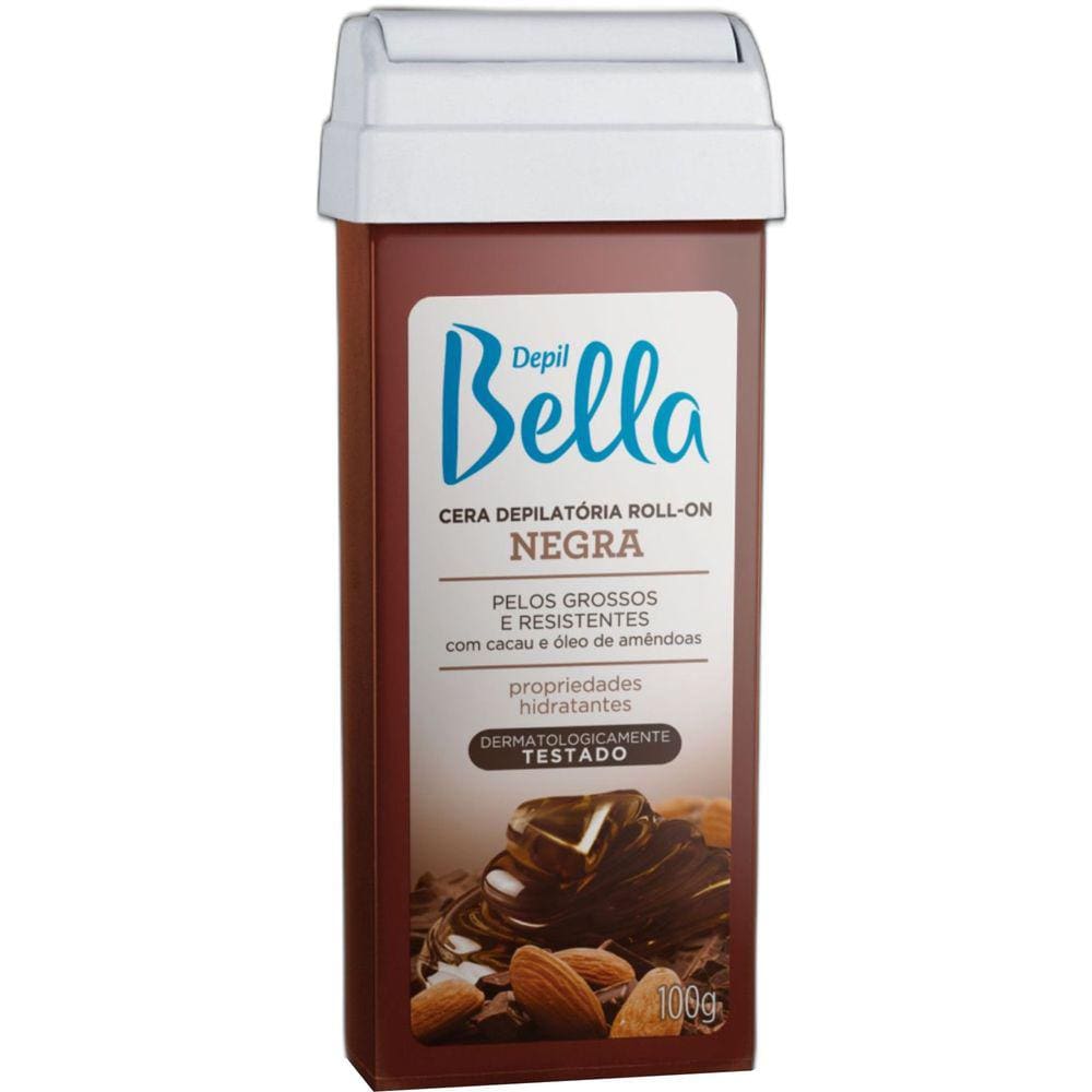 Cera Depilatória Roll-On Negra 100g - DEPIL BELLA