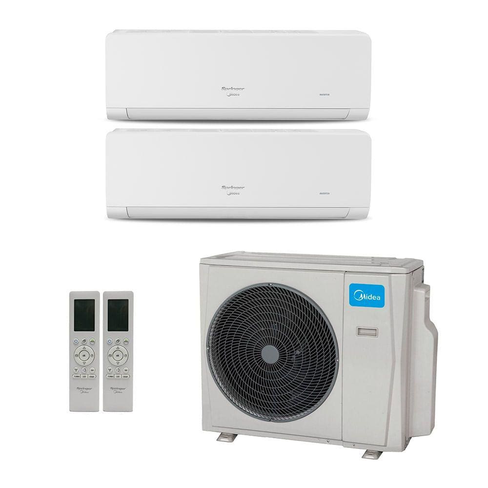 Ar-Condicionado Multi Split Inverter Springer Midea 18.000 (2x Evap HW 12.000) Quente/Frio 220V