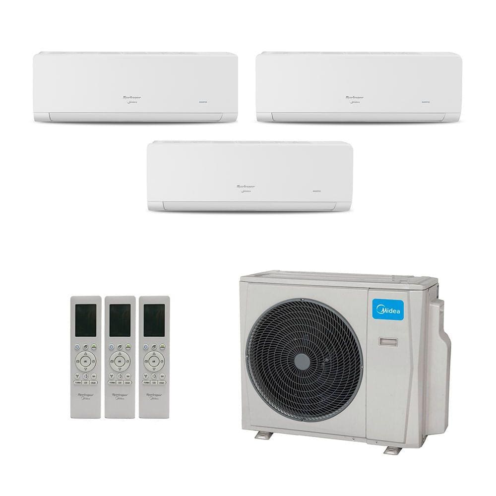 Ar-Condicionado Multi Split Inverter Springer Midea 27.000 (1x Evap HW 9.000 + 2x Evap HW 12.000) Quente/Frio 220V