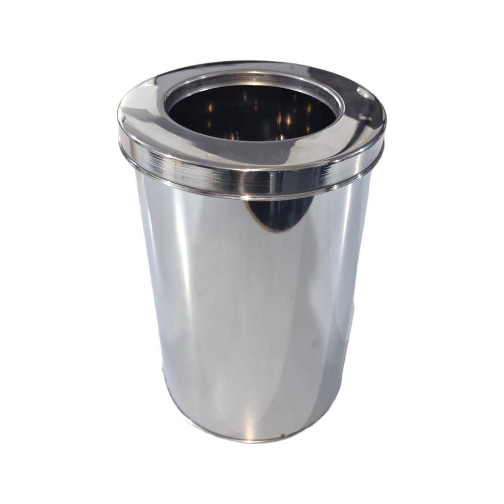 Cesto Lixeira Em Aço Inox Com Aro Cozinha Banheiro 12 Litros