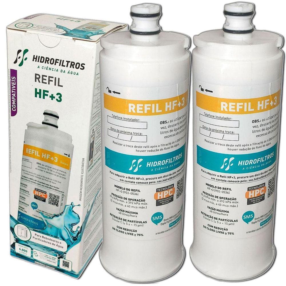 Kit 2 Refil Filtro Purificador Ibbl Compatível C+3 Fr600